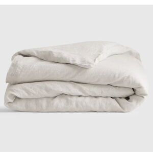 Quince King European Linen Duvet Cover Sand NWOT